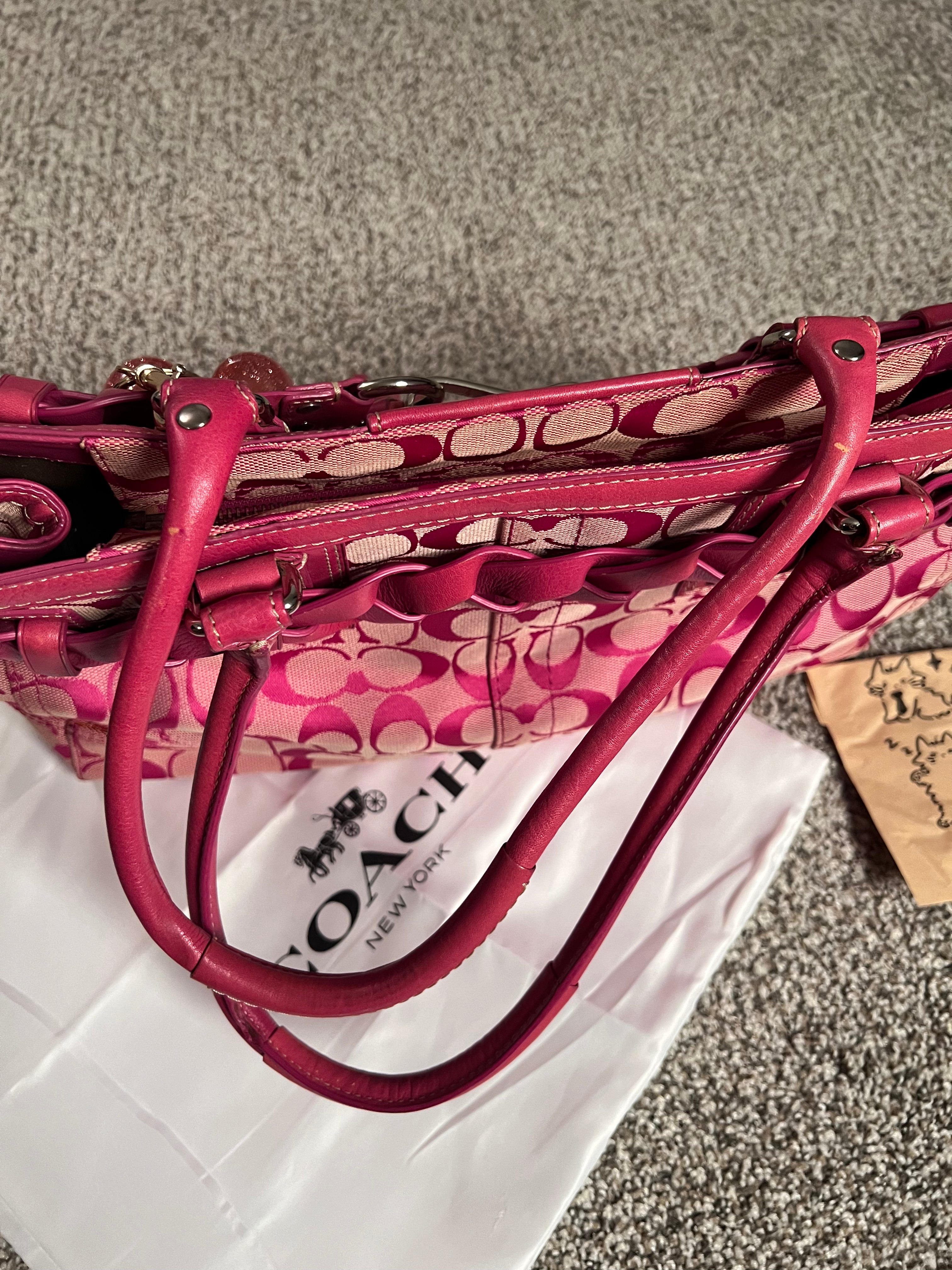 2000's Coach Pink Satchel Shoulder Bag
