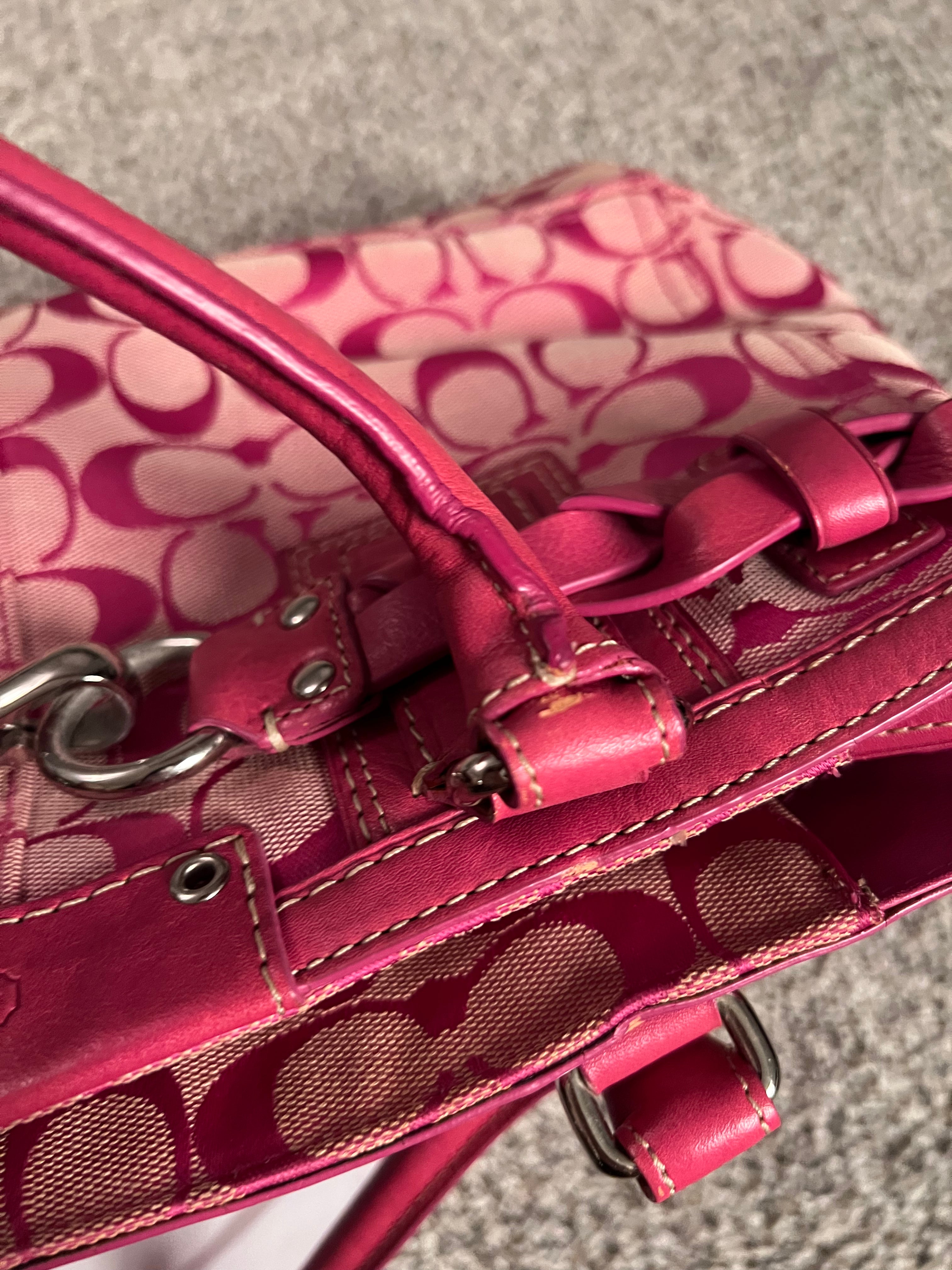 2000's Coach Pink Satchel Shoulder Bag