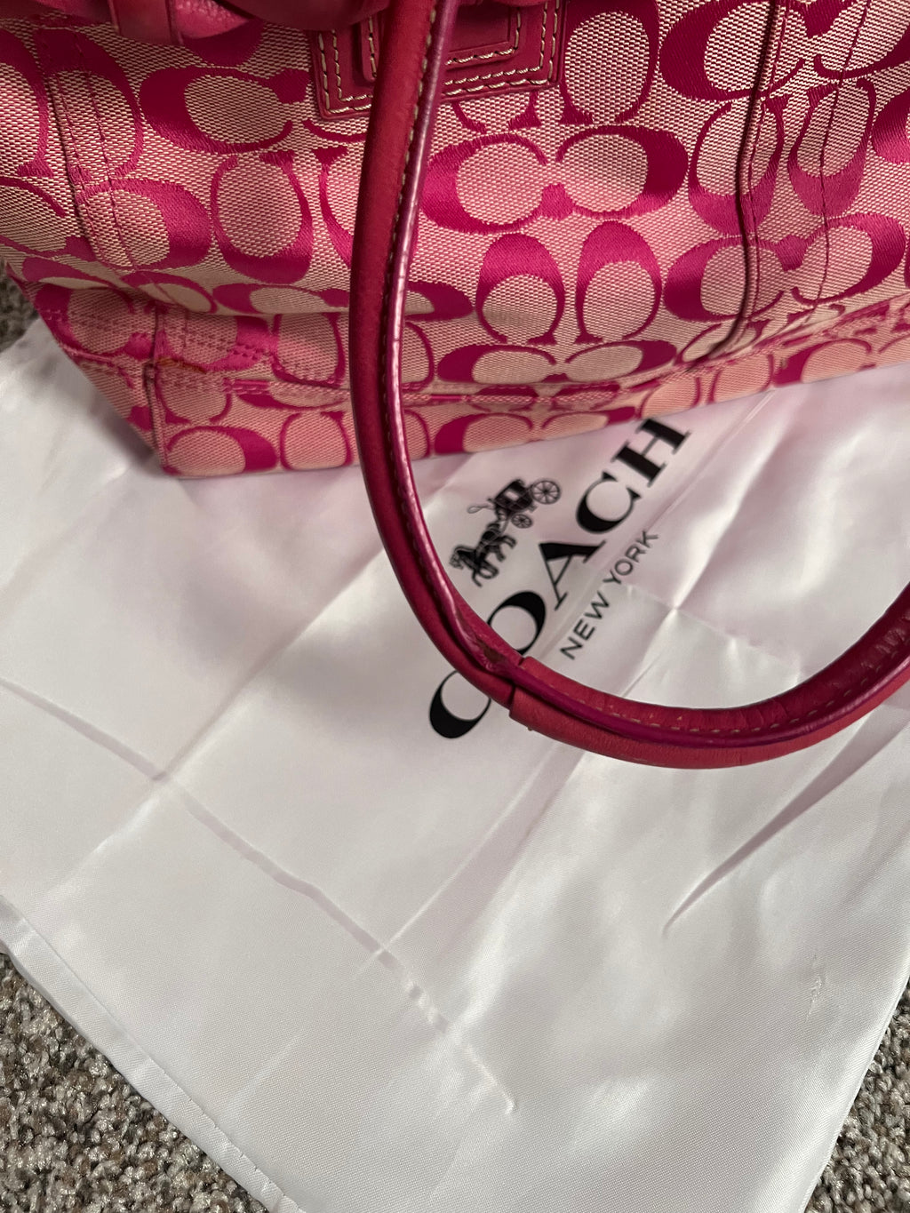 2000's Coach Pink Satchel Shoulder Bag