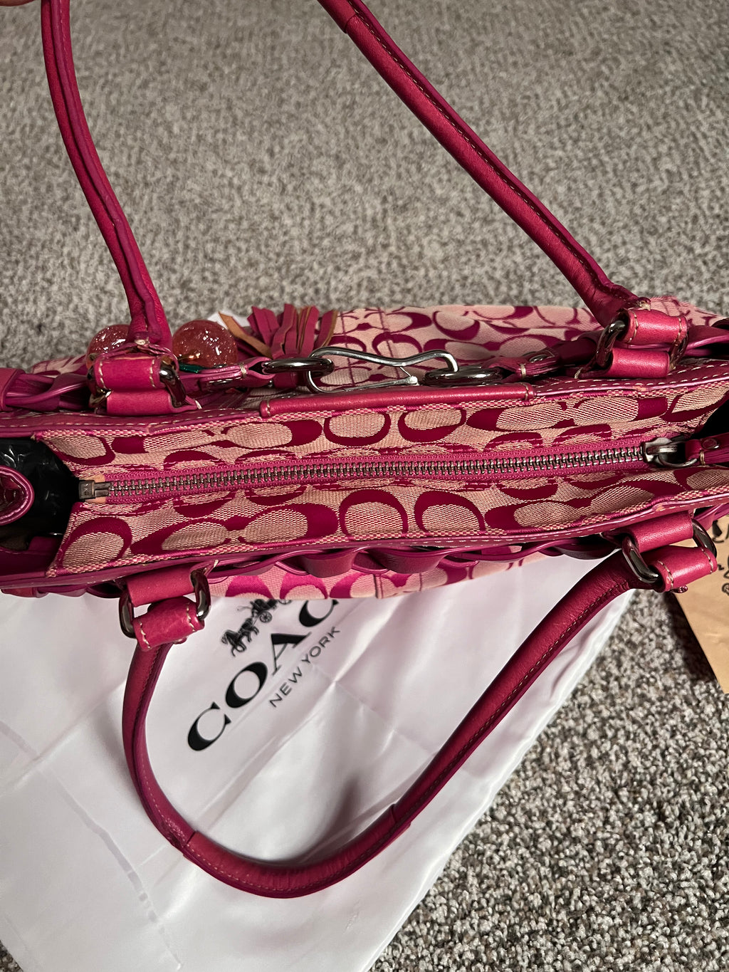2000's Coach Pink Satchel Shoulder Bag