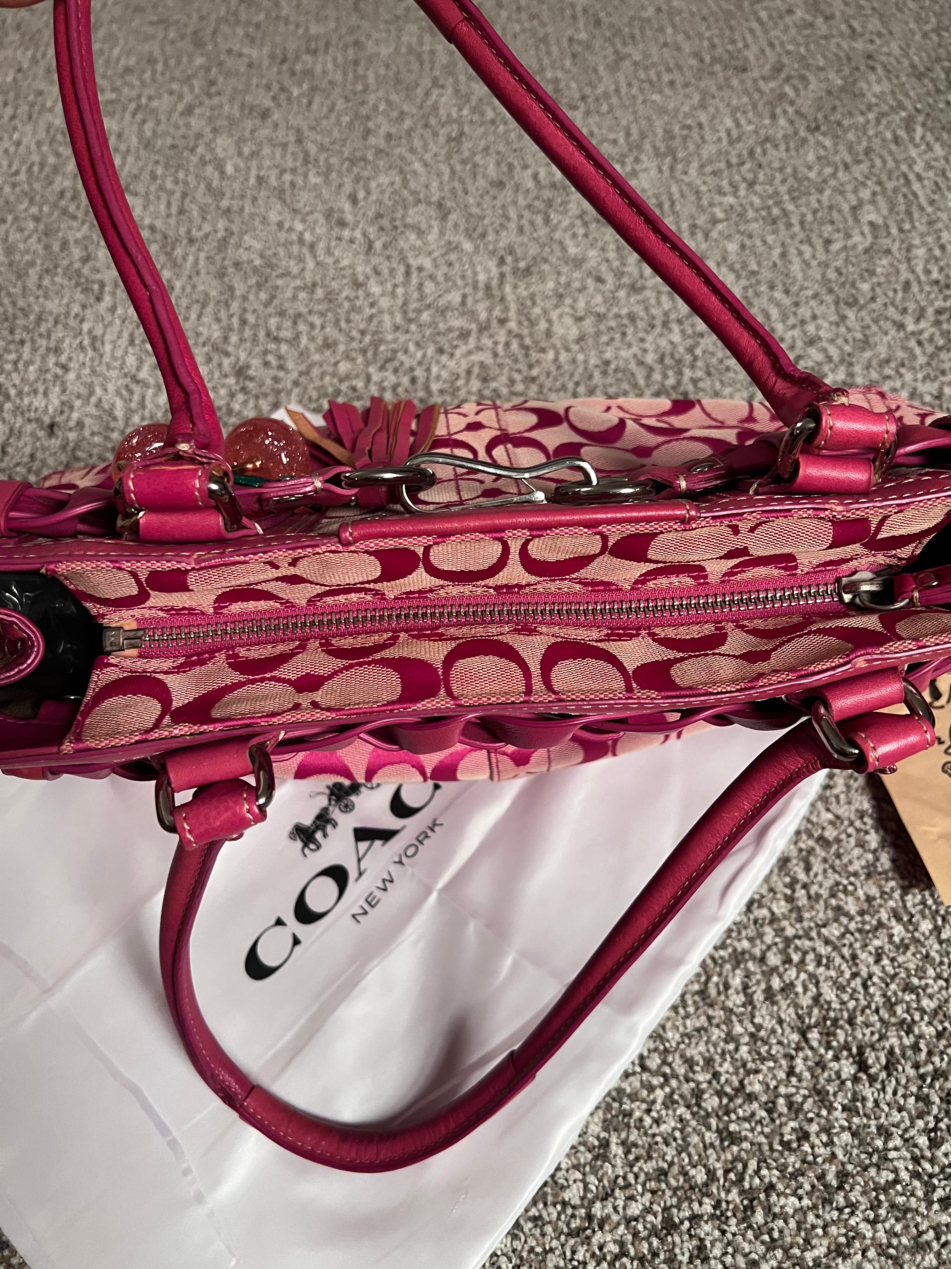 2000's Coach Pink Satchel Shoulder Bag