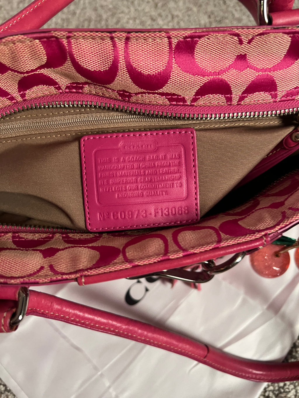 2000's Coach Pink Satchel Shoulder Bag