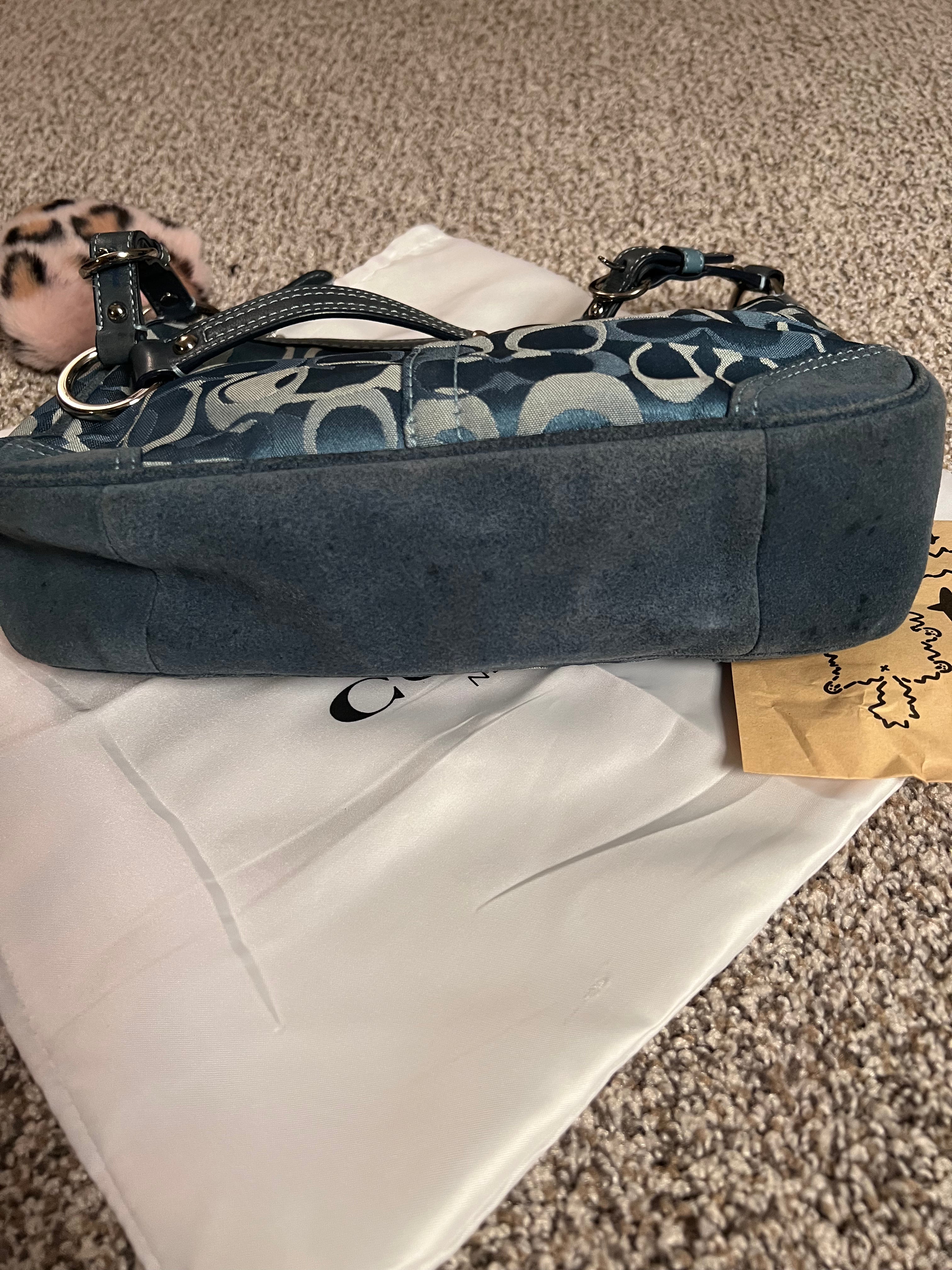 Coach Blue Signature Shoulder Bag