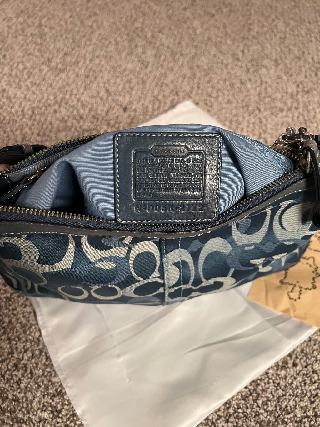 Coach Blue Signature Shoulder Bag