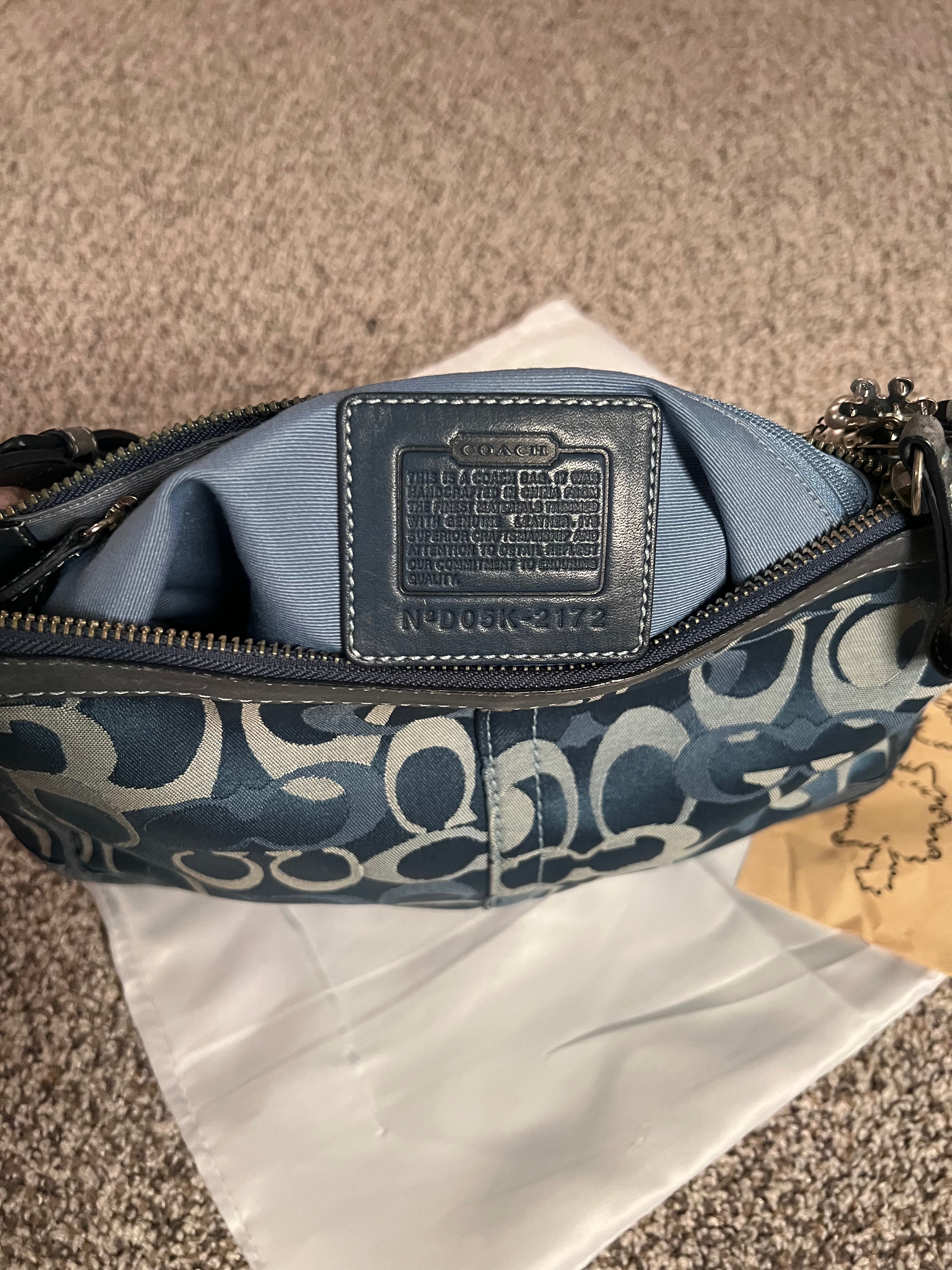 Coach Blue Signature Shoulder Bag