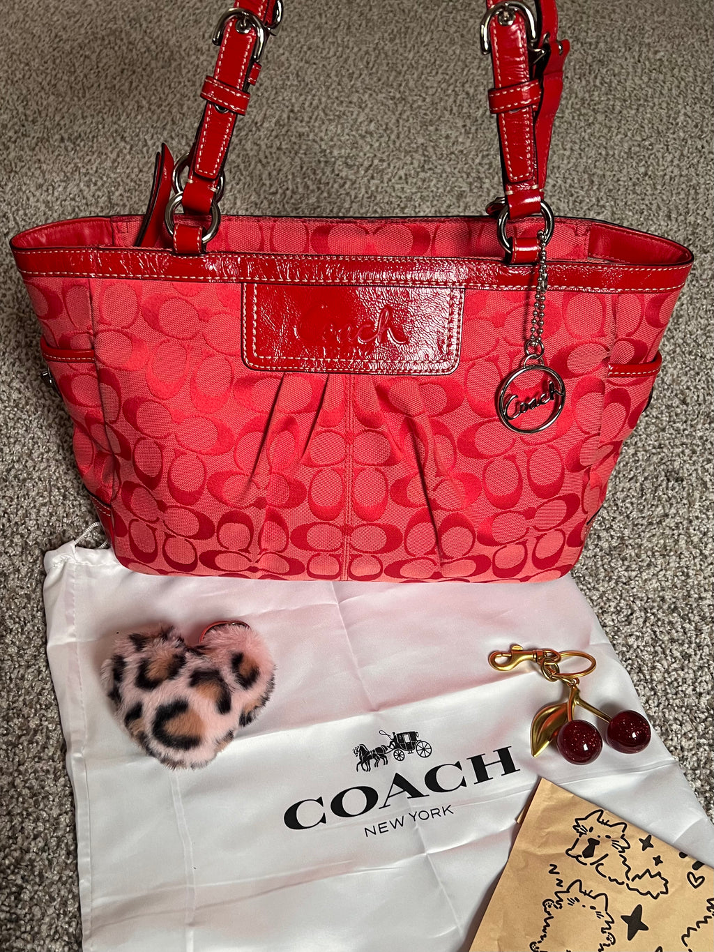 Coach Signature Gallery Tote Canvas Shoulder Bag