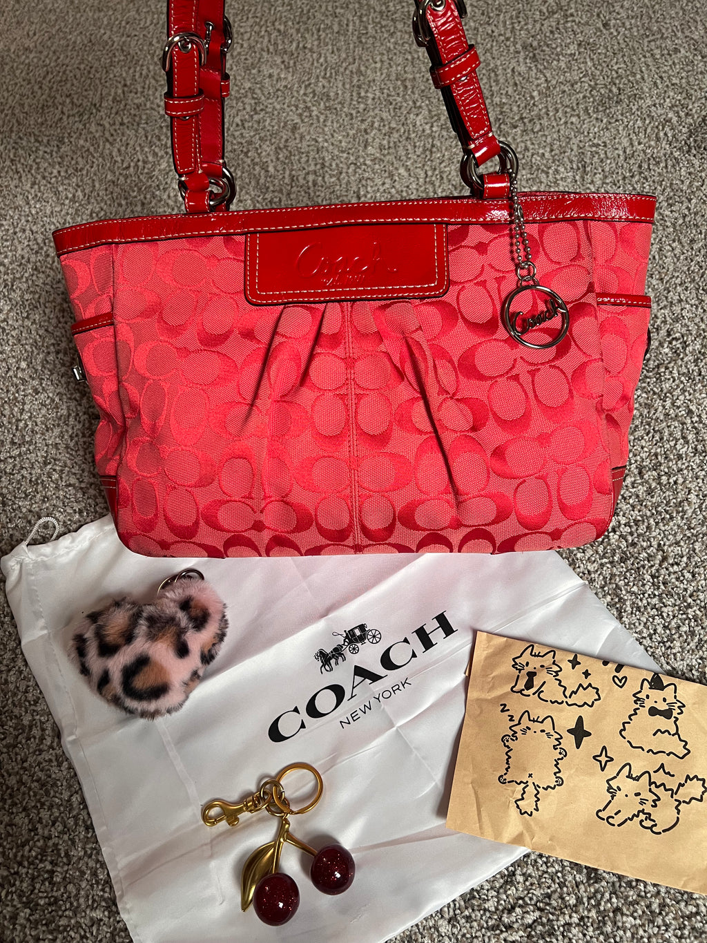 Coach Signature Gallery Tote Canvas Shoulder Bag