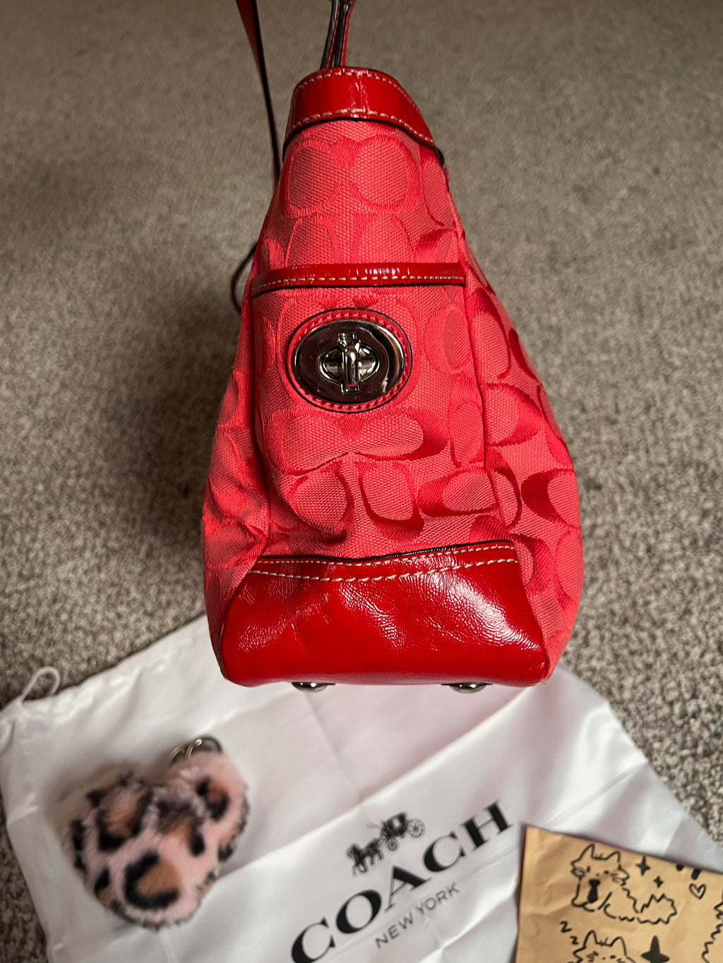 Coach Signature Gallery Tote Canvas Shoulder Bag