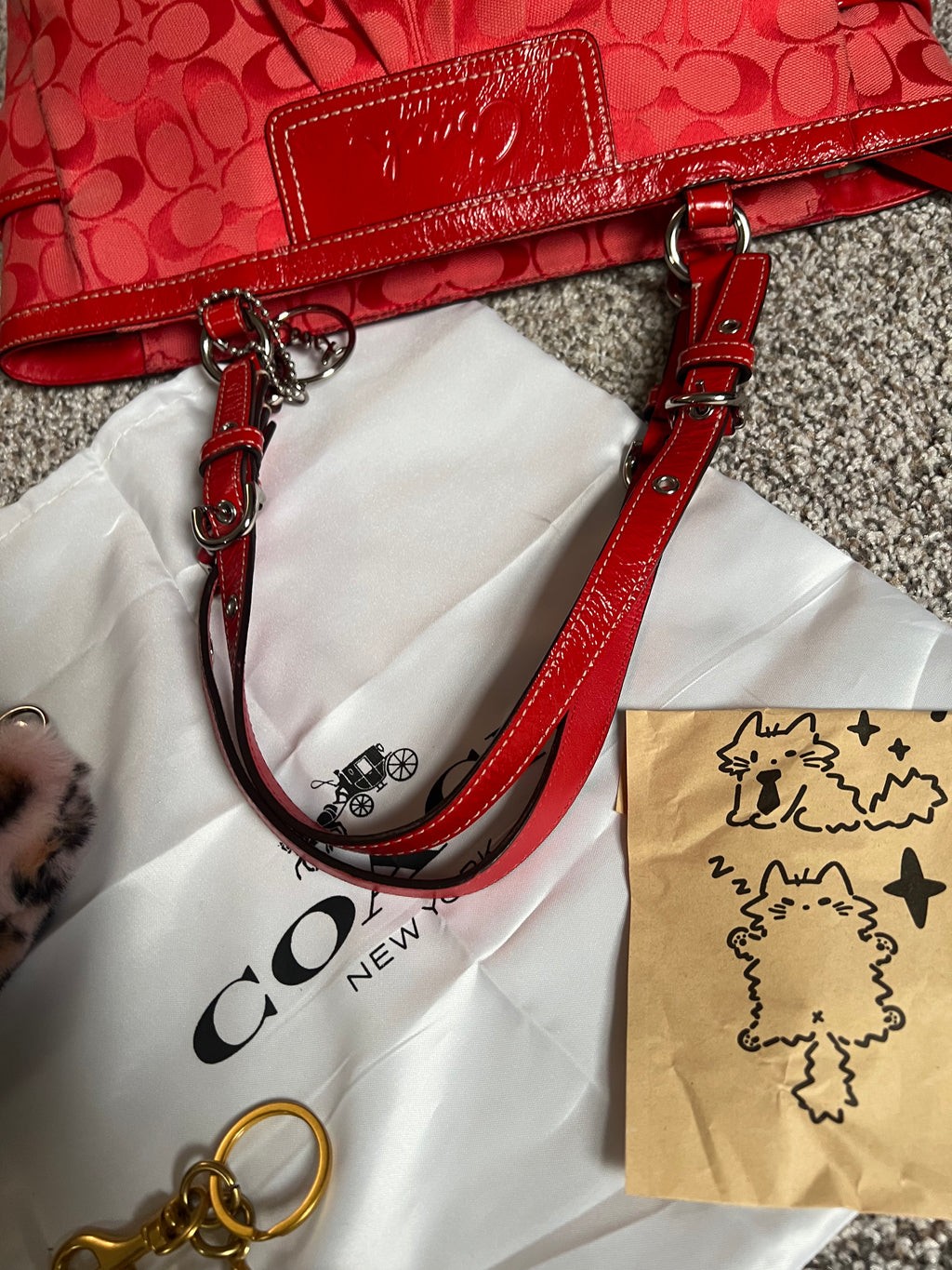 Coach Signature Gallery Tote Canvas Shoulder Bag