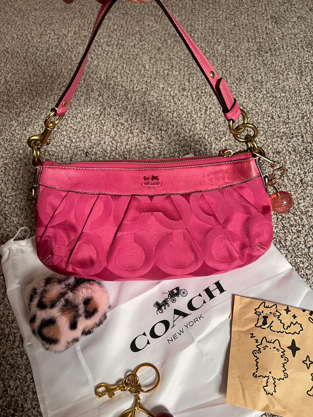 Coach Madison Maggie Pink Hobo Shoulder Bag Y2K