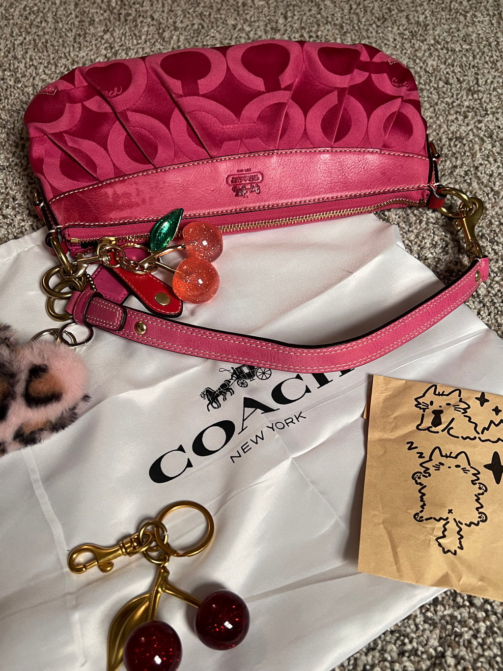 Coach Madison Maggie Pink Hobo Shoulder Bag Y2K