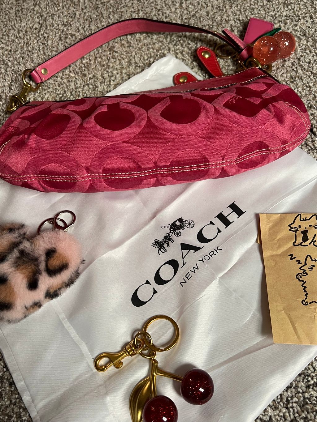Coach Madison Maggie Pink Hobo Shoulder Bag Y2K