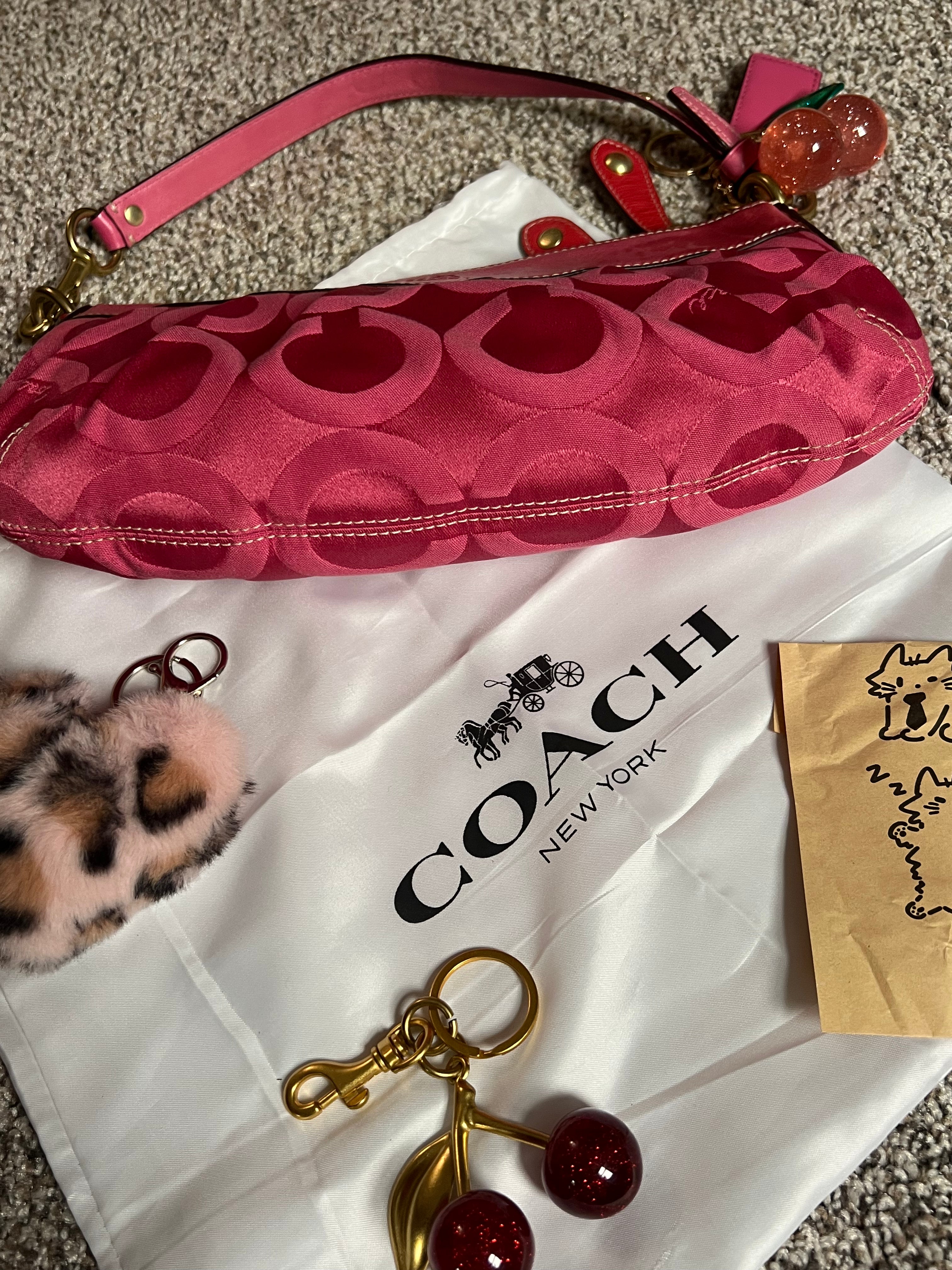 Coach Madison Maggie Pink Hobo Shoulder Bag Y2K