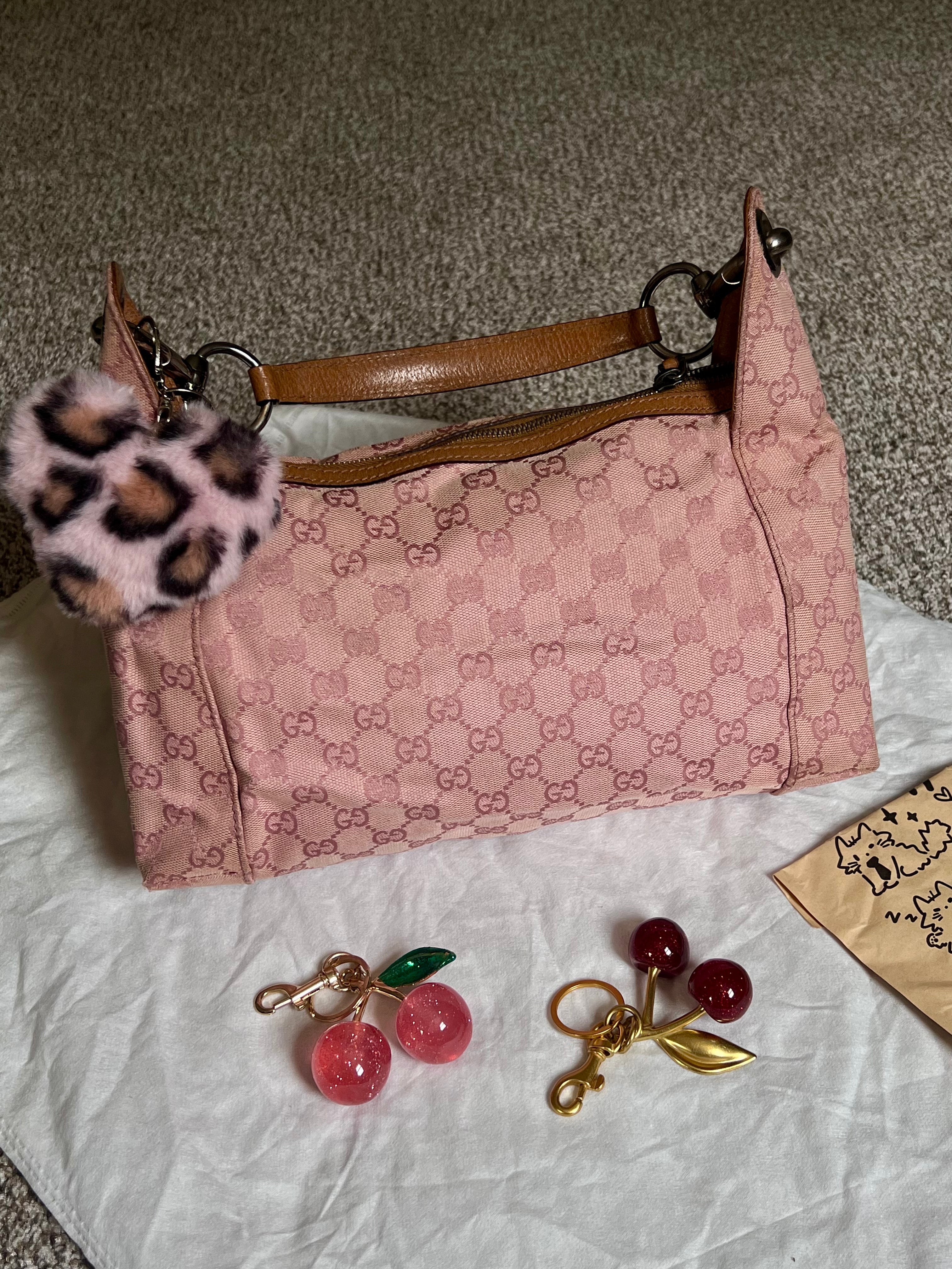 Gucci Vintage Rare-Monogram GG Canvas Top Handle Bag