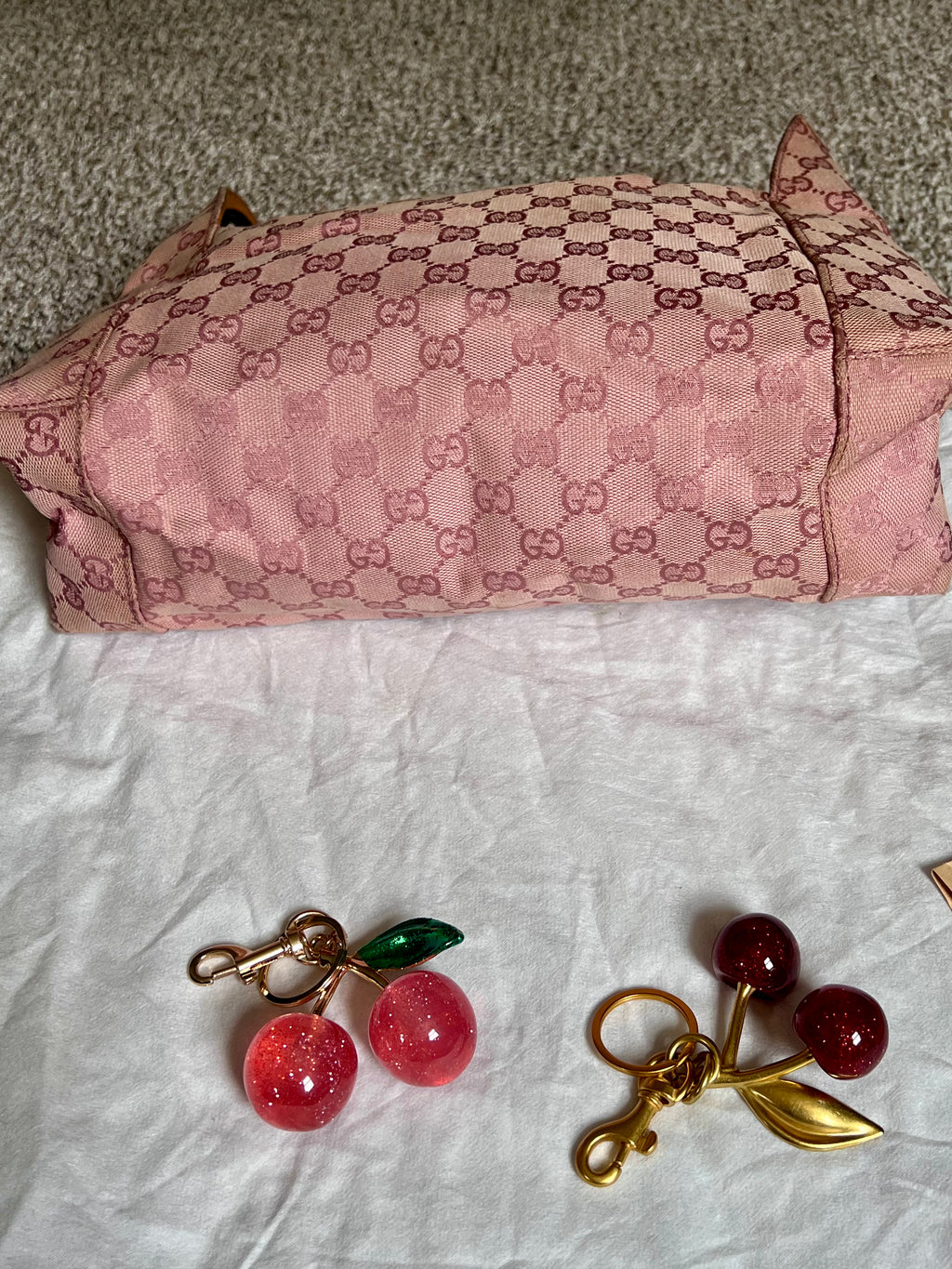 Gucci Vintage Rare-Monogram GG Canvas Top Handle Bag