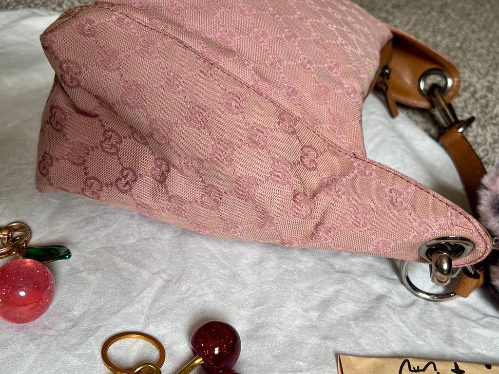 Gucci Vintage Rare-Monogram GG Canvas Top Handle Bag