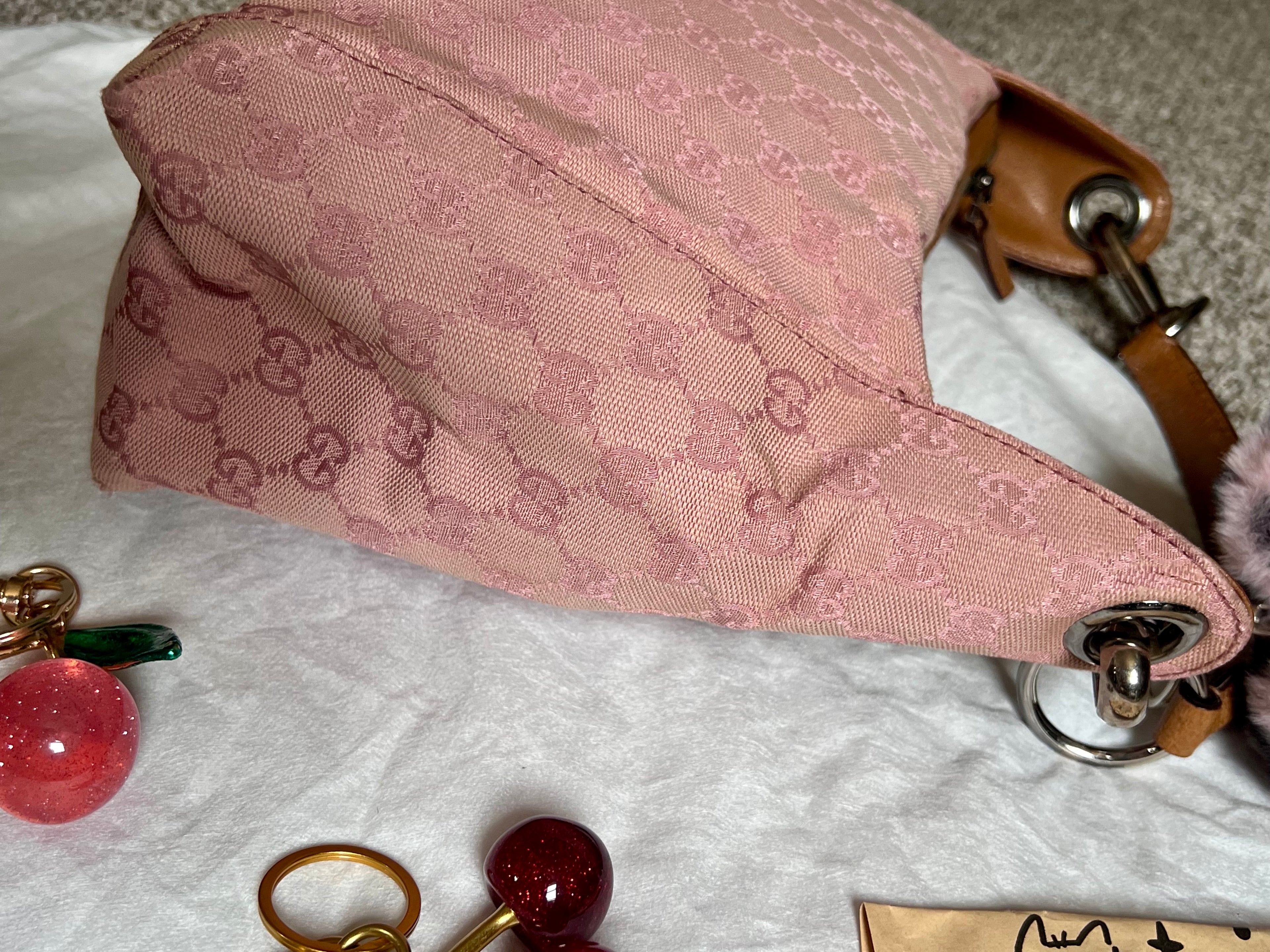 Gucci Vintage Rare-Monogram GG Canvas Top Handle Bag